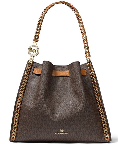 michael kors purse chain macys|Michael Kors large shoulder bag.